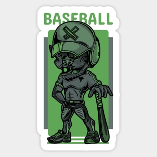 Baseball Player Sticker